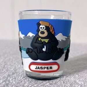 5/$35 Vintage Textured Jasper Bear Souvenir Shot Glass